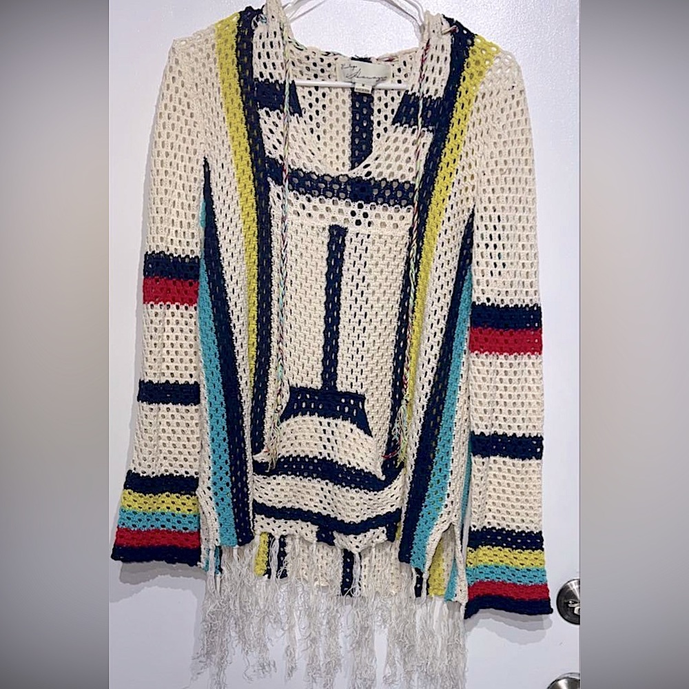medium Drug Rug Sweater Bohemian fray knit